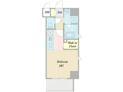アビタシオン内山(ワンルーム/11階)の間取り写真
