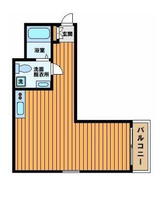 HATSUDAI FLAT(ワンルーム/2階)の間取り写真