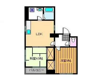 M・EHOUSE(2LDK/1階)の間取り写真