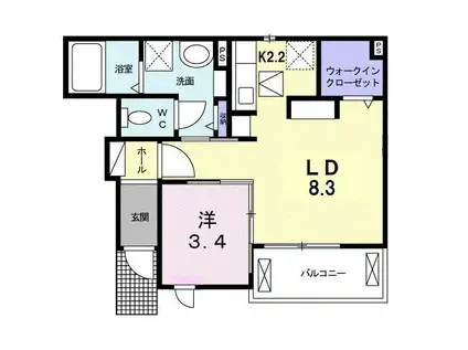 NALUI(1LDK/1階)の間取り写真