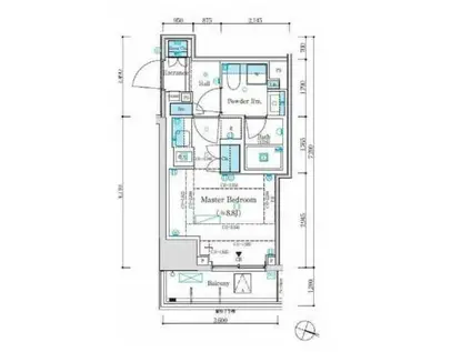 パークリュクス神田(ワンルーム/7階)の間取り写真