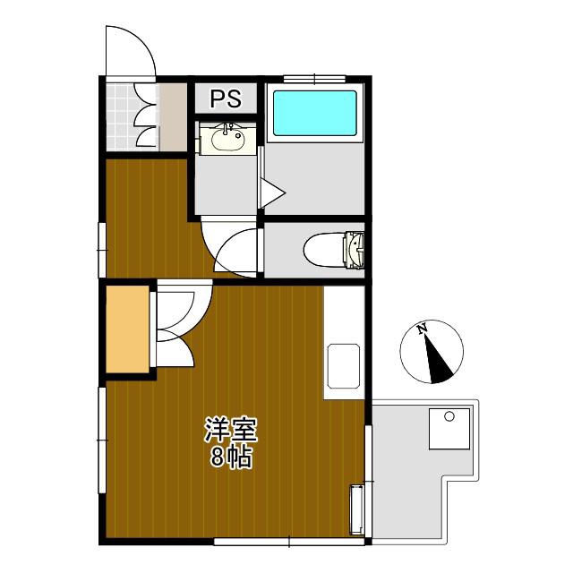 大和屋マンション(ワンルーム/3階)の間取り写真