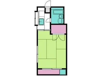 西町ハイツI(1K/1階)の間取り写真