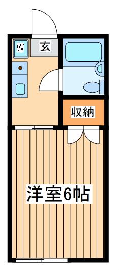 ヘ-ベルハウスまろ-ど(1K/1階)の間取り写真