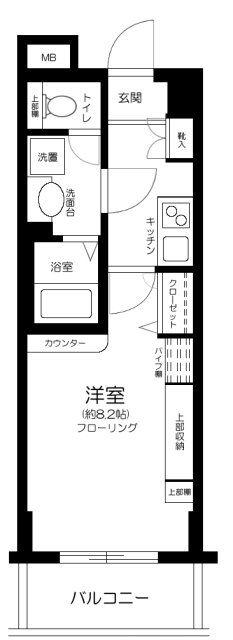 エスコート芝浦イースト(1K/7階)の間取り写真