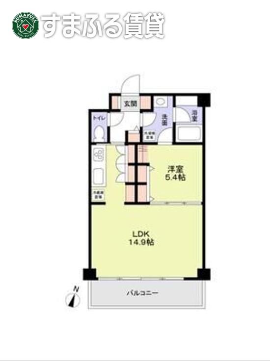 CREST RESIDENCE(1LDK/3階)の間取り写真