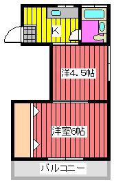 アイパレス(2K/2階)の間取り写真