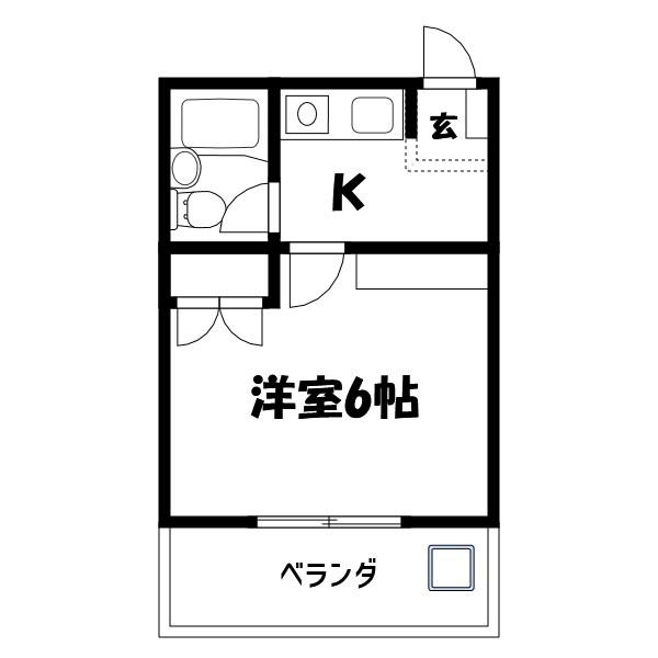 ハイム本一色(1K/3階)の間取り写真