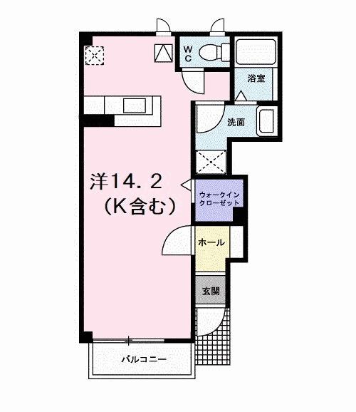 メゾン シャモニーA(ワンルーム/1階)の間取り写真