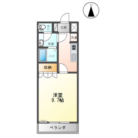 アメニティーハイツ(1K/1階)の間取り写真
