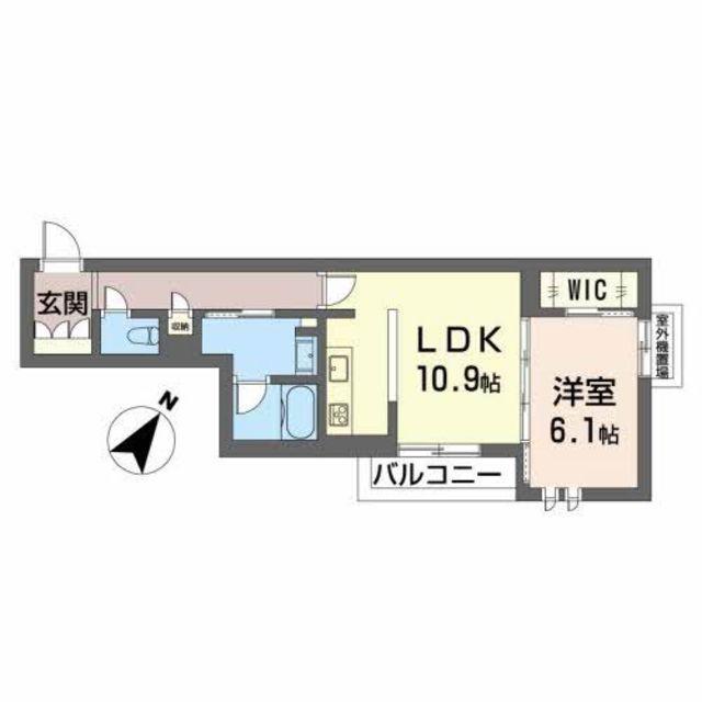 EL ALIVIO東本町(1LDK/2階)の間取り写真