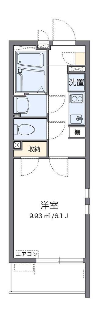 クレイノ栞(1K/3階)の間取り写真