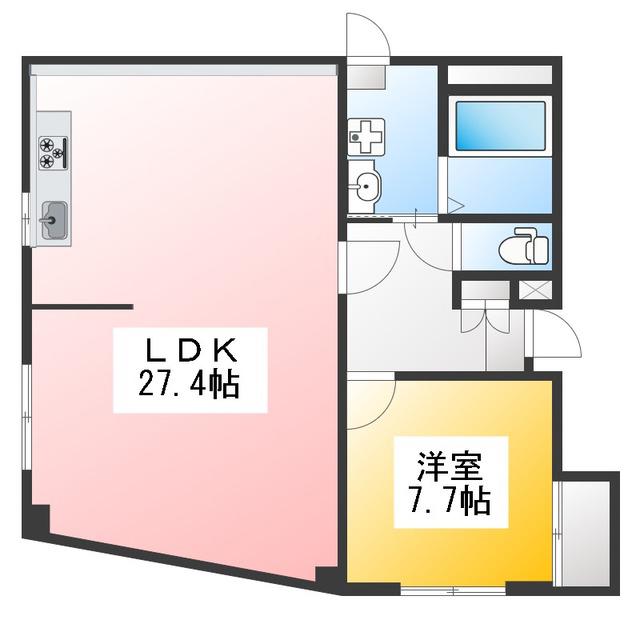 たわわ加美平ハウス(1LDK/2階)の間取り写真