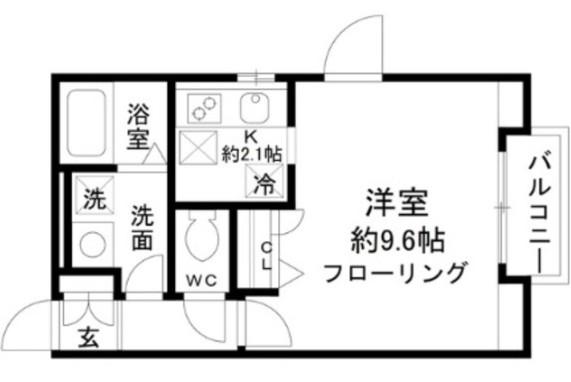 リラ下北沢(1K/1階)の間取り写真