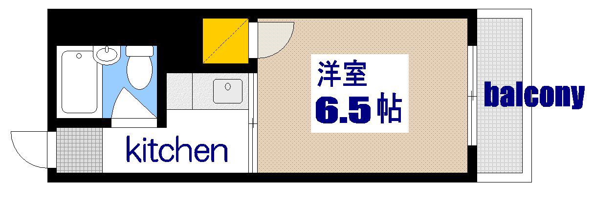 第5やたがいビル(1K/5階)の間取り写真