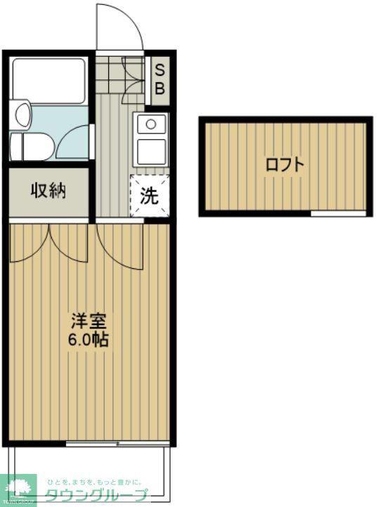 セレンディピティ(1K/2階)の間取り写真