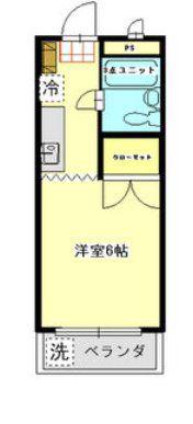 ビューラー小手指(1K/1階)の間取り写真