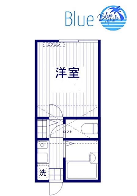 ラヴィー藤沢(1K/2階)の間取り写真