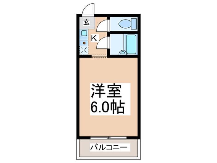 シャインパレス(1K/2階)の間取り写真