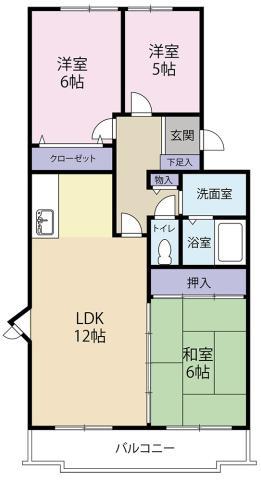 HELLO INGS(3LDK/1階)の間取り写真
