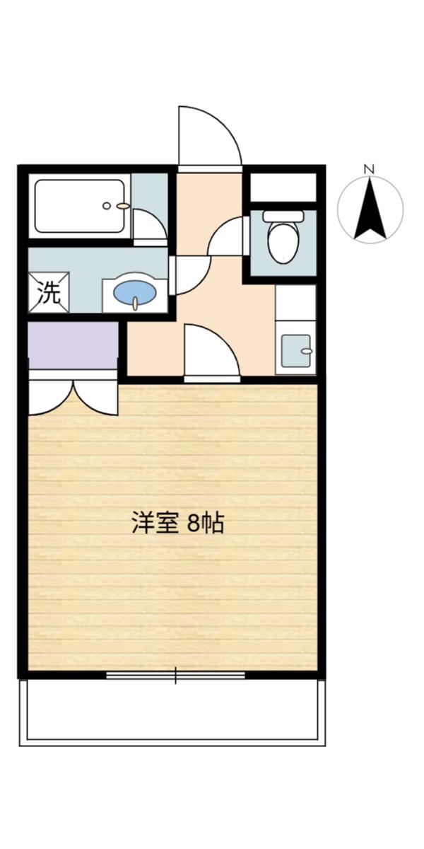 ディライト富久山A(1K/1階)の間取り写真
