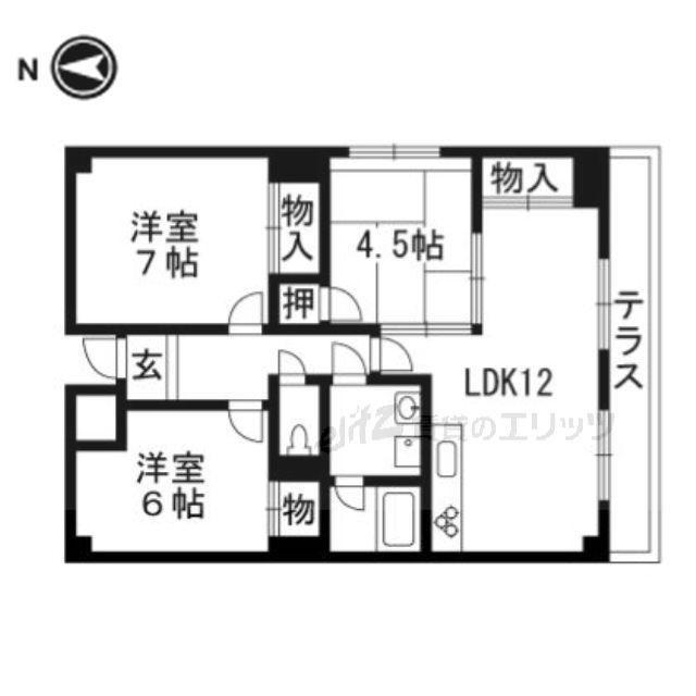 ソフィア若園(3LDK/2階)の間取り写真