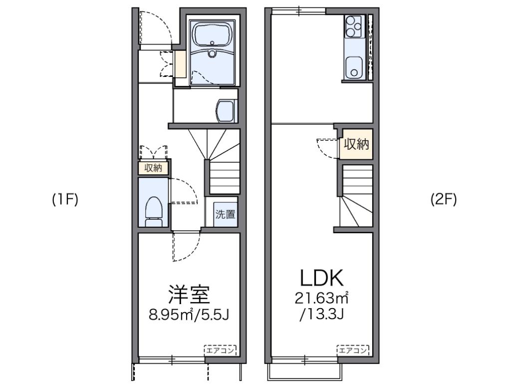 レオネクストY&K I(1LDK/1階)の間取り写真