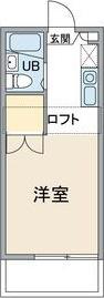ヒルズ東山A(ワンルーム/2階)の間取り写真