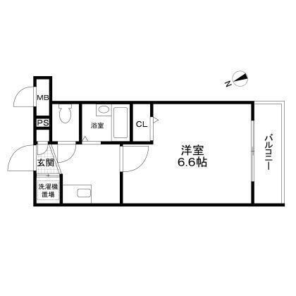 サンテミリオン目黒東山弐番館(1K/4階)の間取り写真
