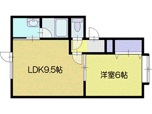 トゥラストコート(1LDK/2階)の間取り写真