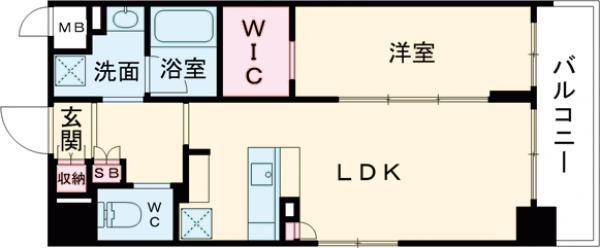 MON MAISON IV(1LDK/5階)の間取り写真