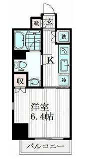 グランフォース町屋(1K/14階)の間取り写真