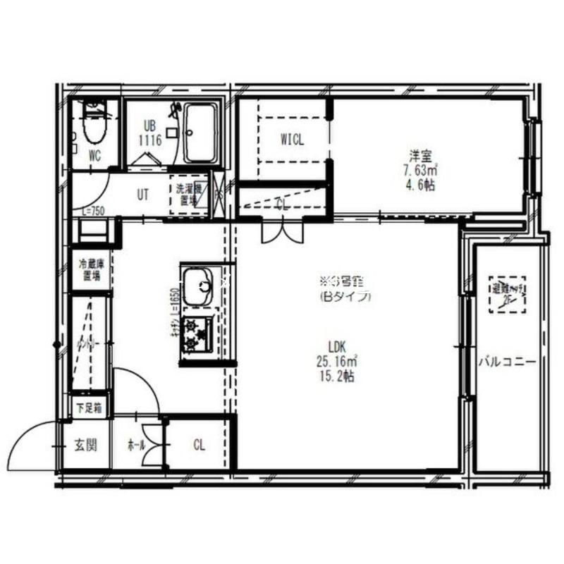 RFINON17(1LDK/3階)の間取り写真