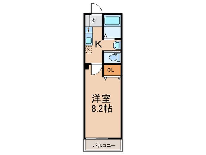 アファブルときわ台II(1K/1階)の間取り写真