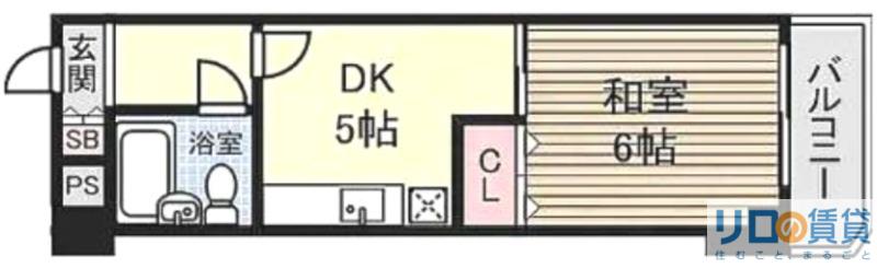 ライトハイツ(1DK/1階)の間取り写真