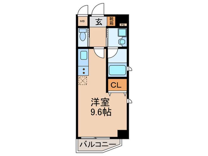 G-RESIDENCE SASASHIMA LIVE(ワンルーム/2階)の間取り写真