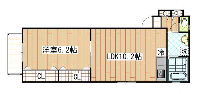 グランコート(1LDK/1階)の間取り写真