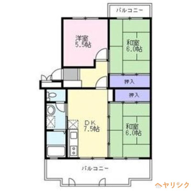 エストゥペンダ(3DK/2階)の間取り写真