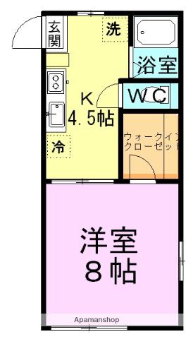 メゾンドブラン(1K/1階)の間取り写真