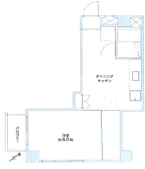千束東豊エステート(1DK/2階)の間取り写真