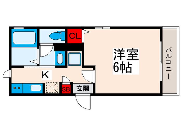 MAGNOLIA(1K/1階)の間取り写真