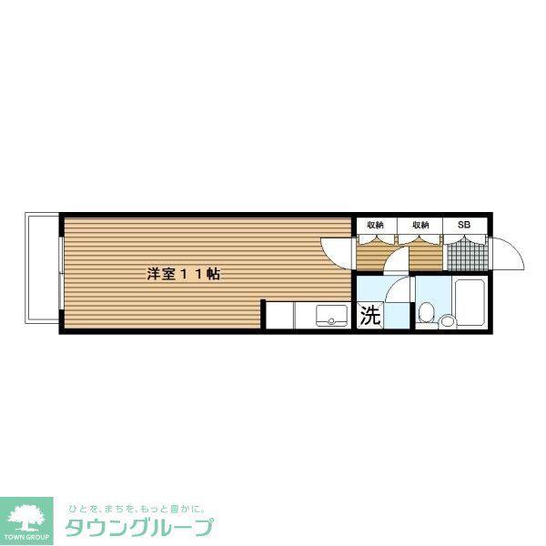 ファンテ(ワンルーム/2階)の間取り写真
