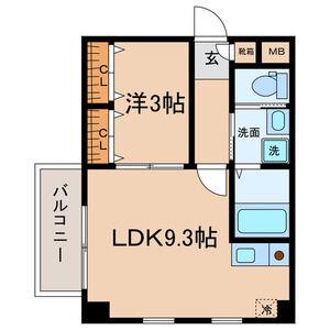 パーク アベニュー東山(1LDK/6階)の間取り写真