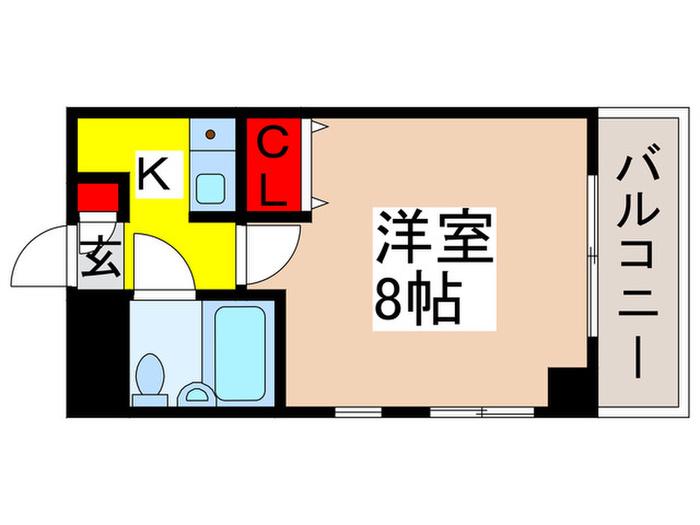 メゾン行徳(1K/2階)の間取り写真