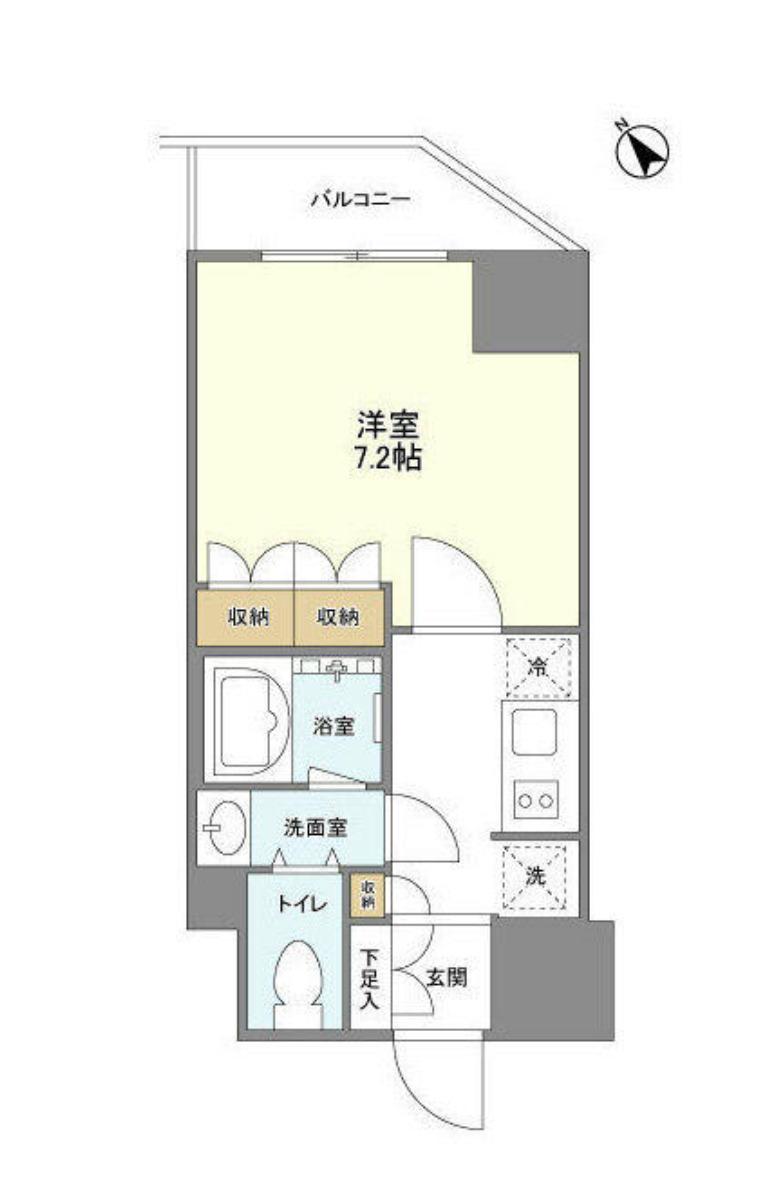 蔵前214(1K/7階)の間取り写真