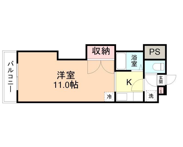 サンシャイン88 A棟(1K/7階)の間取り写真