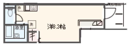 MELDIA扇大橋II(ワンルーム/2階)の間取り写真