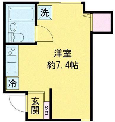 FLレジデンス早稲学府I(ワンルーム/1階)の間取り写真