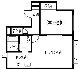 コーポクラフト(1LDK/1階)の間取り写真