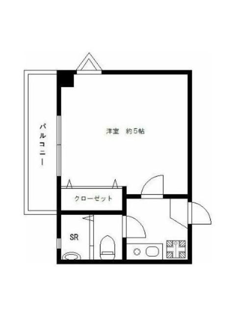 レイディアンス(1K/2階)の間取り写真